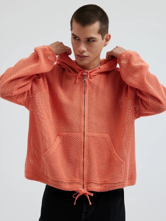 Urban Outfitters Tops - BDG Urban Outfitters Boardwalk Mesh Coastal Full Zip Hoodie Sweatshirt Unisex XL